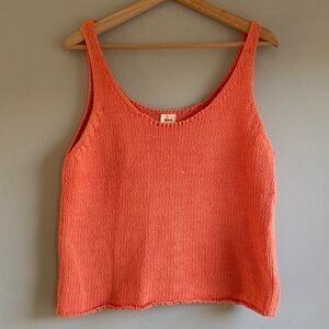 Babaa Top No1 Coral Cotton Knit Top